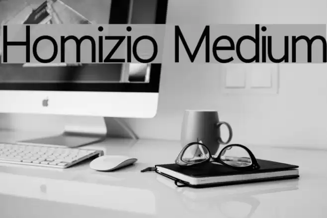 Homizio Medium Font examples