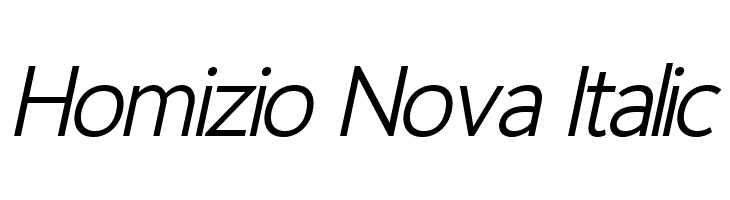 Homizio Nova Italic Font