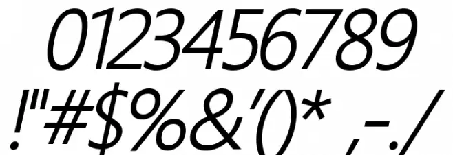 Homizio Nova Italic Font OTHER CHARS