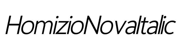 Homizio Nova Italic  font caratteri gratis
