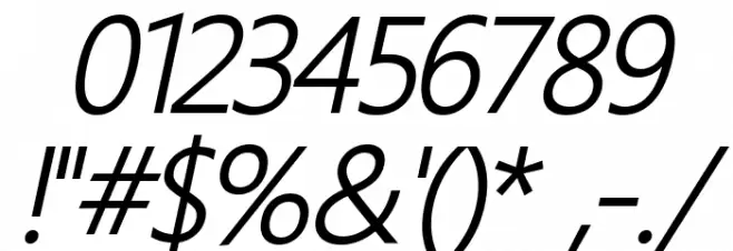 Homizio Nova Italic Font OTHER CHARS