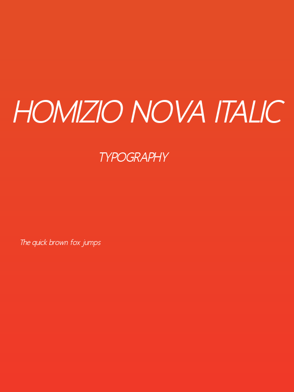 Homizio Nova Italic Poster