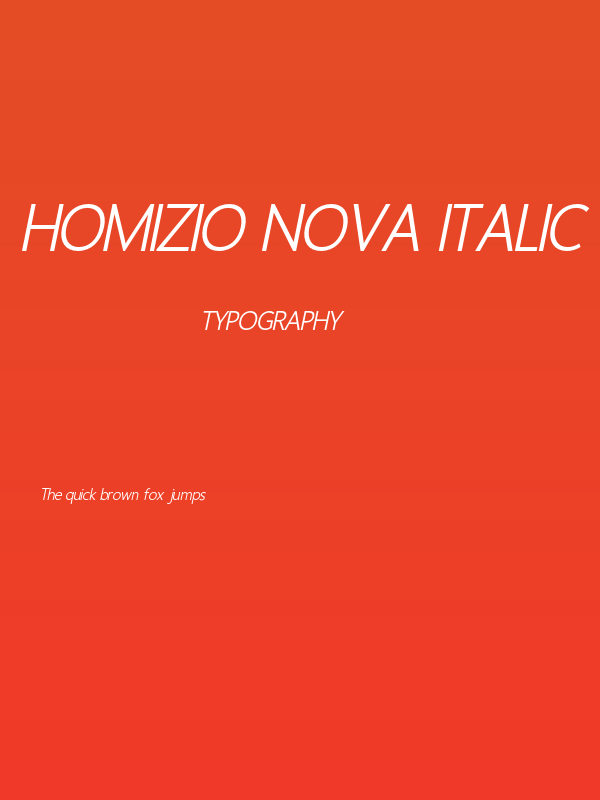 Homizio Nova Italic Poster