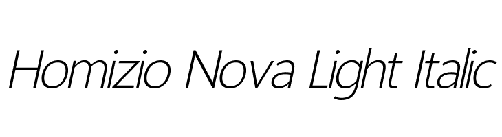Homizio Nova Light Italic Font