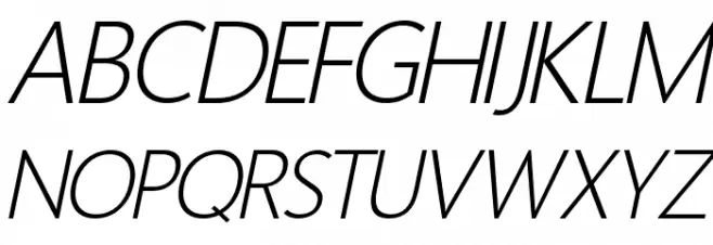 Homizio Nova Light Italic Шрифта ВЕРХНИЙ