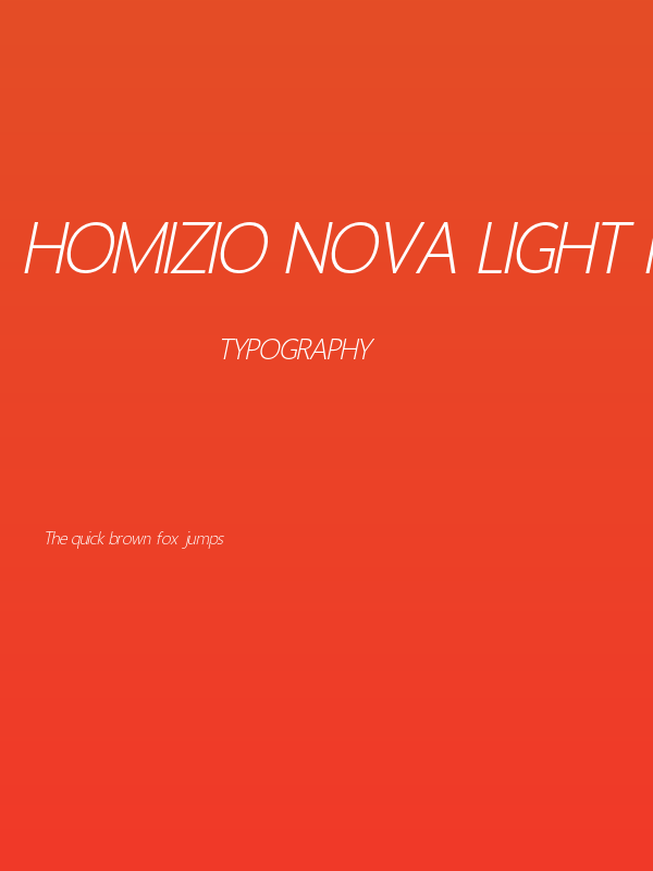 Homizio Nova Light Italic Poster