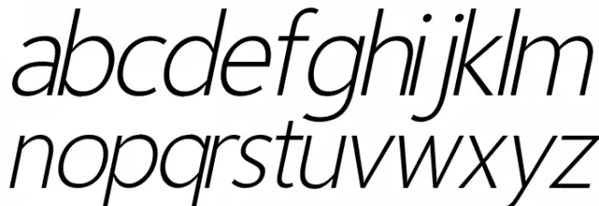 Homizio Nova Light Italic 字体 小写
