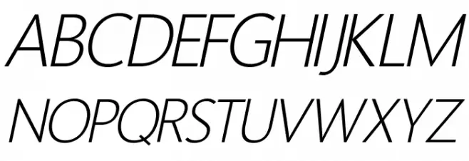 Homizio Nova Light Italic Schriftart Groß