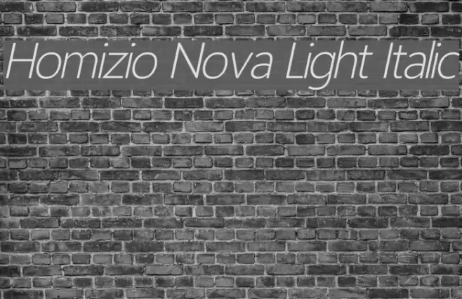 Homizio Nova Light Italic examples