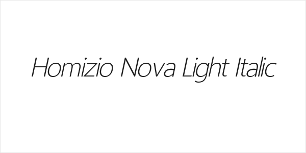 Homizio Nova Light Italic Logo