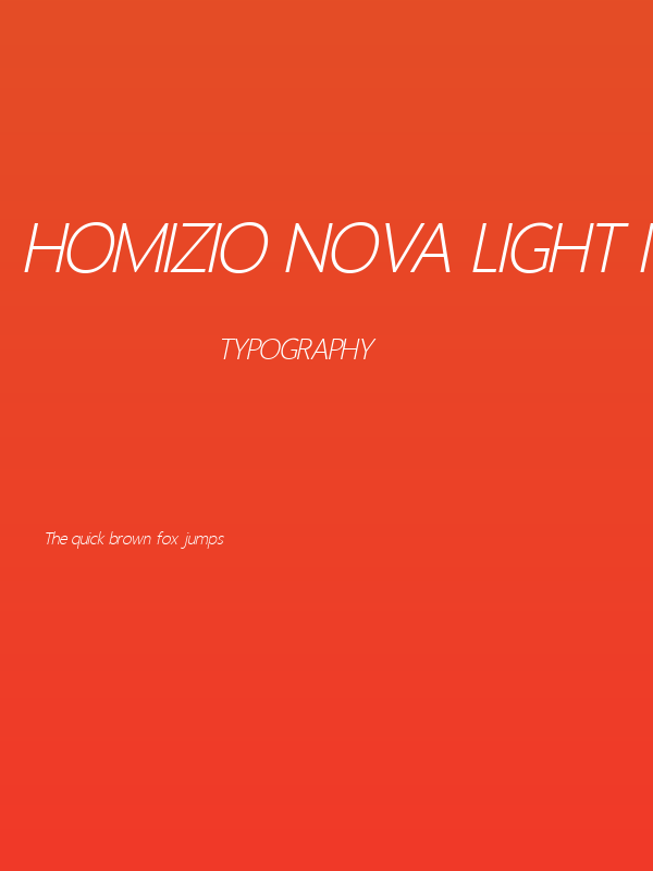 Homizio Nova Light Italic Poster
