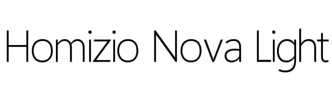 Homizio Nova Light  font caratteri gratis