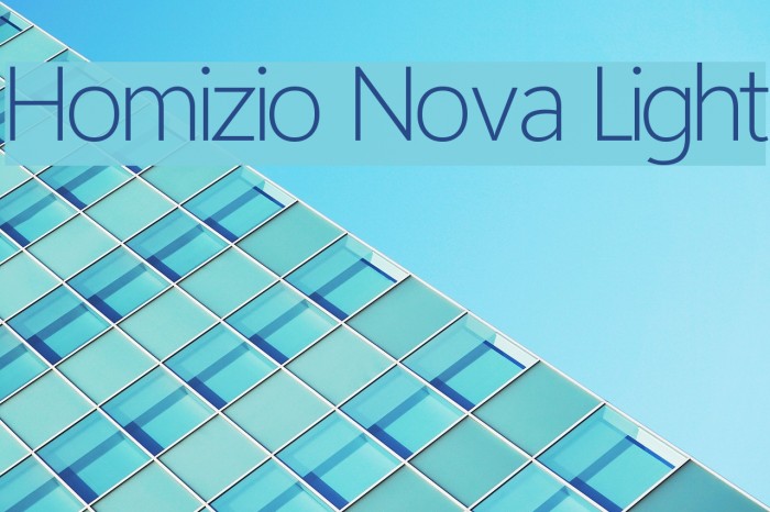 Homizio Nova Light Font examples