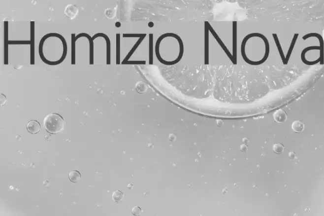 Homizio Nova Font examples
