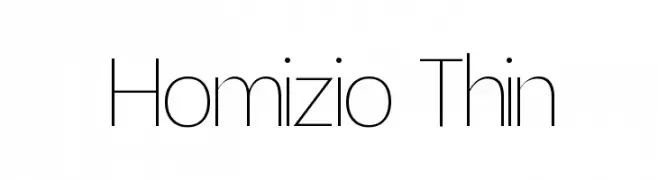 Homizio Thin  Frei Schriftart Herunterladen