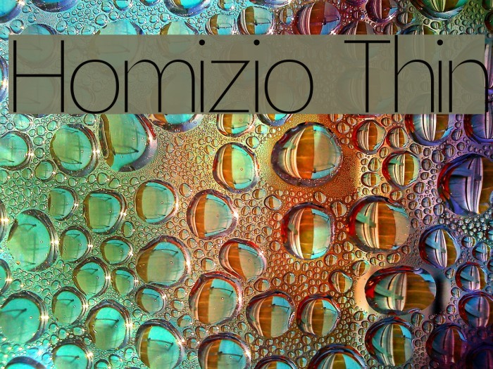 Homizio Thin Font examples