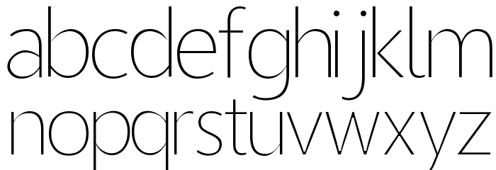 Homizio Thin Font LOWERCASE