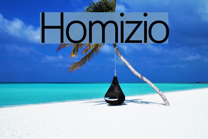 Homizio Font examples