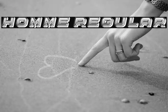 Homme Regular Font examples