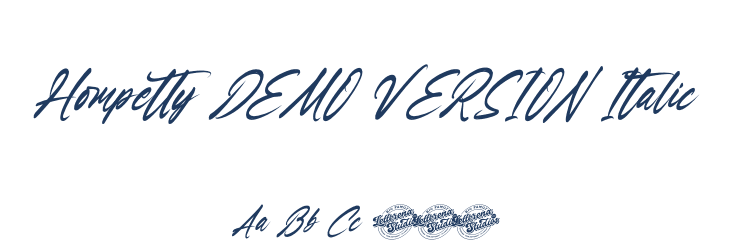 Hompetty DEMO VERSION Italic Font Preview