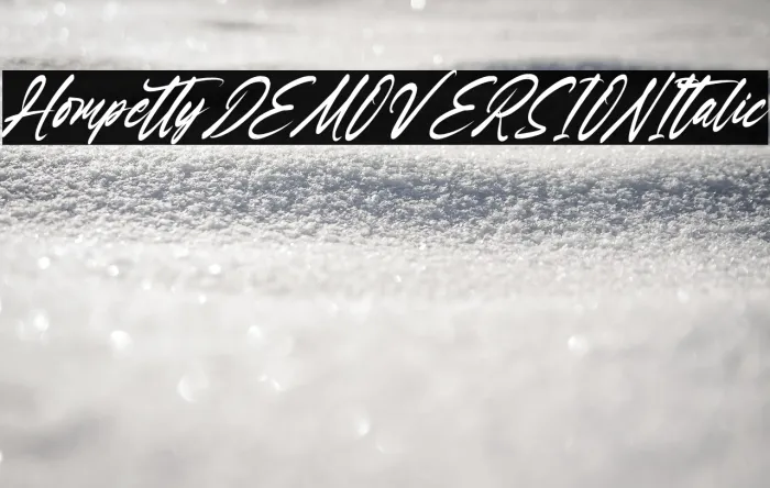 Hompetty DEMO VERSION Italic Example 1