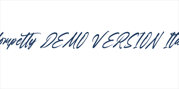 Hompetty DEMO VERSION Italic Logo