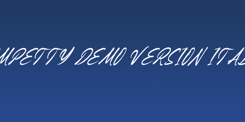 Hompetty DEMO VERSION Italic Social Header