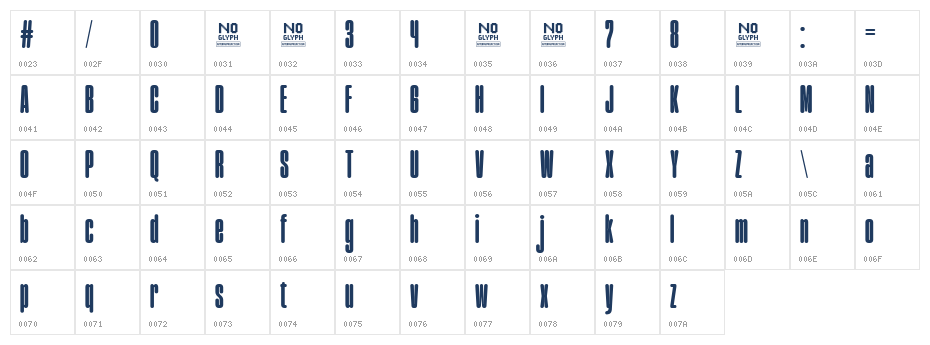 Homura Rounded Character Map