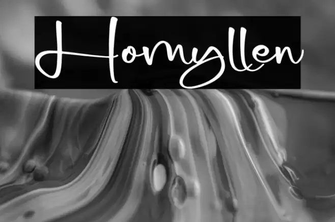 Homyllen Font examples
