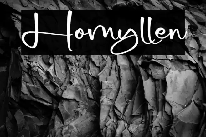 Homyllen Font examples