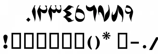Honar Font OTHER CHARS