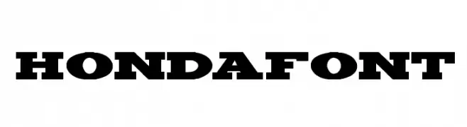 HondaFont  Frei Schriftart Herunterladen