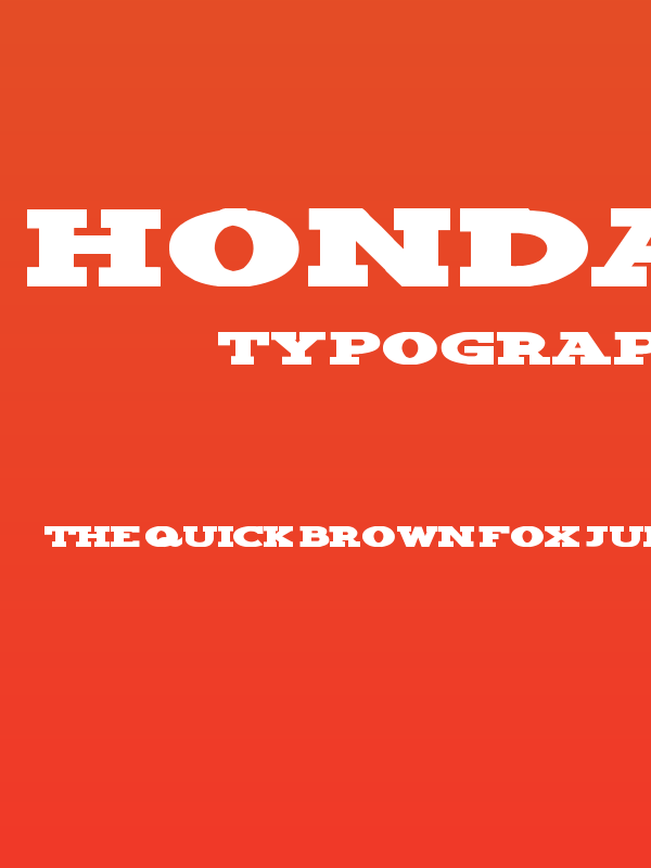 HondaFont Poster