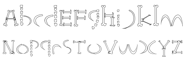 HoneBone-Hakkotsu Font LOWERCASE
