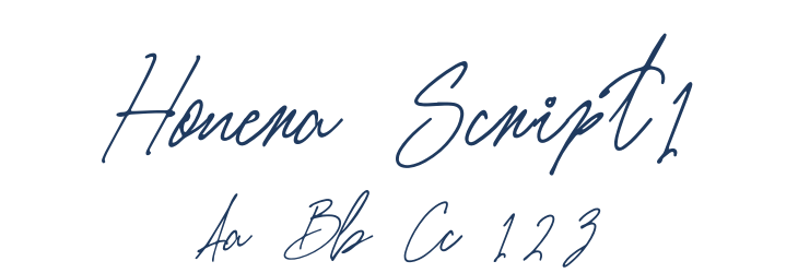 Honera Script1 Font Preview
