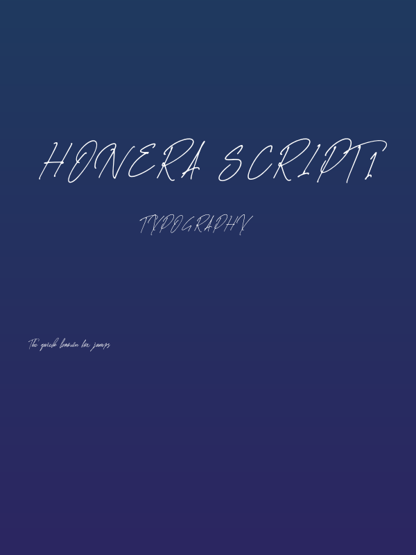 Honera Script1 Poster
