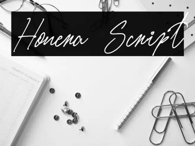 Honera Script خط examples