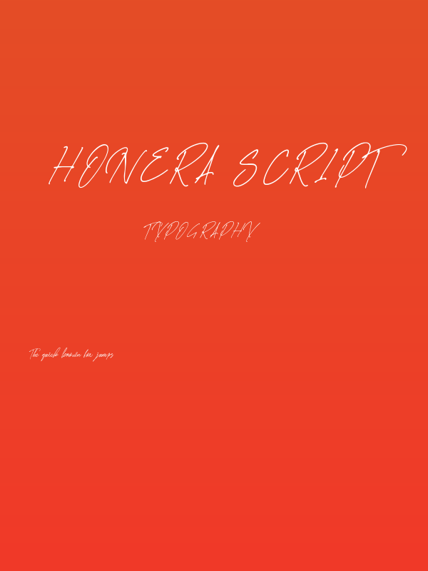 Honera Script Poster