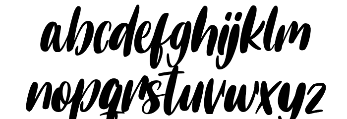 Honestbeat Free Regular Font LOWERCASE