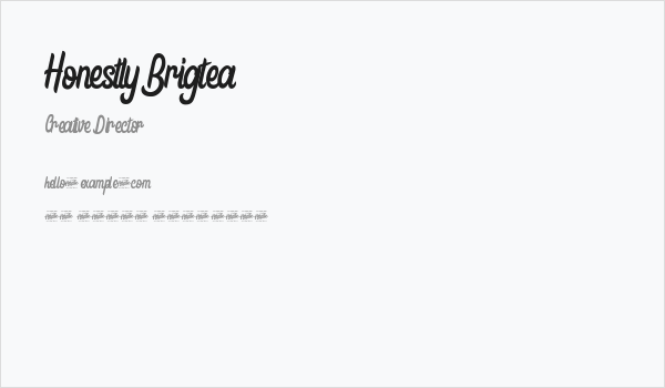 Honestly Brigtea Business Card