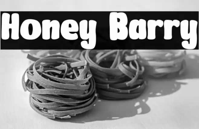 Honey Barry Font examples