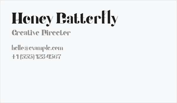 Honey Batterfly Business Card