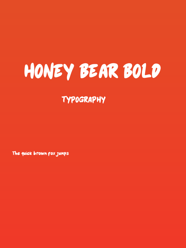 Honey Bear Bold Poster