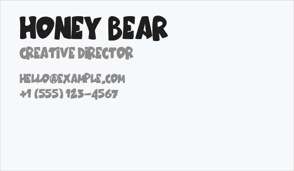 Honey Bear Business Card
