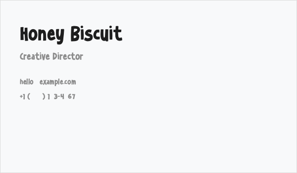 Honey Biscuit Business Card