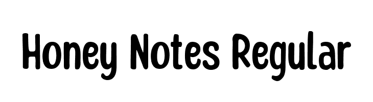 Honey Notes Regular  Frei Schriftart Herunterladen