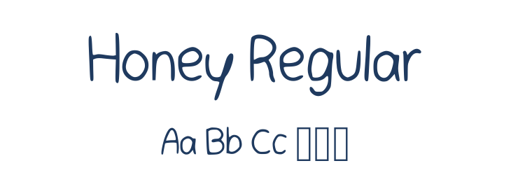 Honey Regular Font Preview