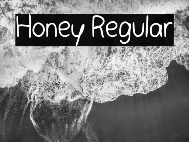 Honey Regular خط examples