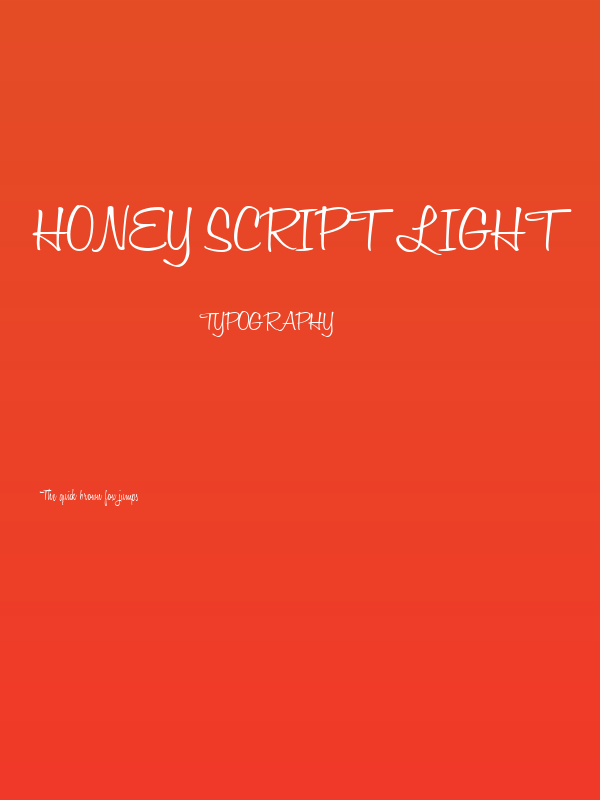 Honey Script Light Poster