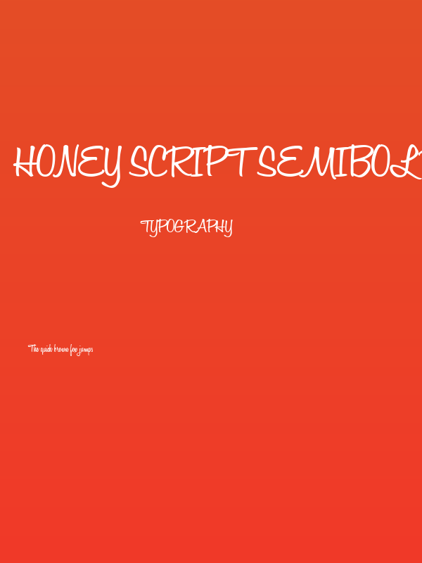 Honey Script SemiBold Poster